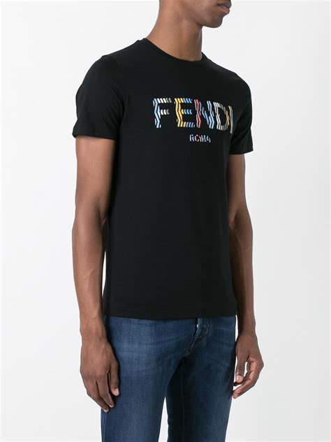 fendi roma black t shirt|fendi roma t shirt price.